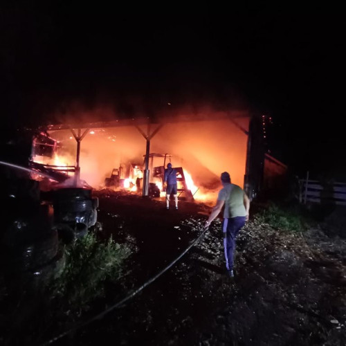 Incendiu la Lunca Ilvei, fără victime