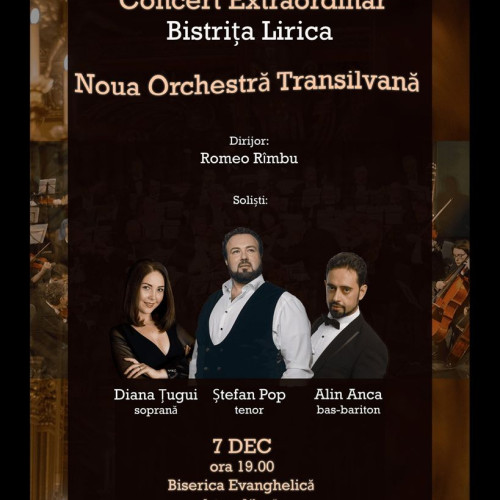 Concertul din ciclul &quot;Bistrita Lirica&quot; – Intrare liberă pe 7 decembrie