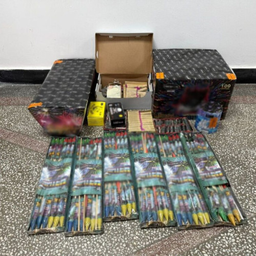 120 de kilograme de articole pirotehnice confiscate de poliție