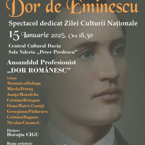 Spectacolul &quot;Dor Românesc&quot; se va desfășura la Sala &quot;Valeria Peter Predescu&quot;