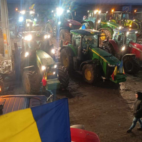 Video Vama Calafat, blocată de protestatari.