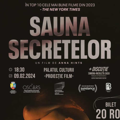 Proiecție Specială: Filmul documentar "Sauna Secretelor" va fi prezentat la Palatul Culturii Bistrița