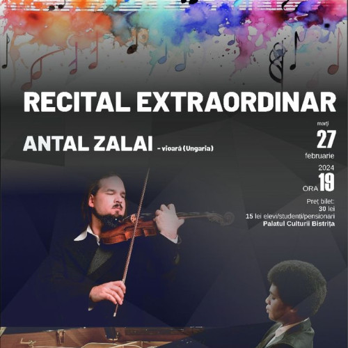 Concert extraordinar la Palatul Culturii din Bistrița: Zalai și Heron aduc muzica clasică la vârf