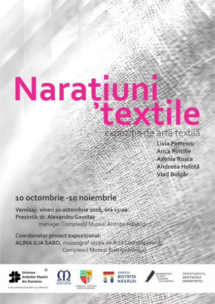 Expoziție de artă textilă contemporană la Bistrița, deschisă din 10 octombrie