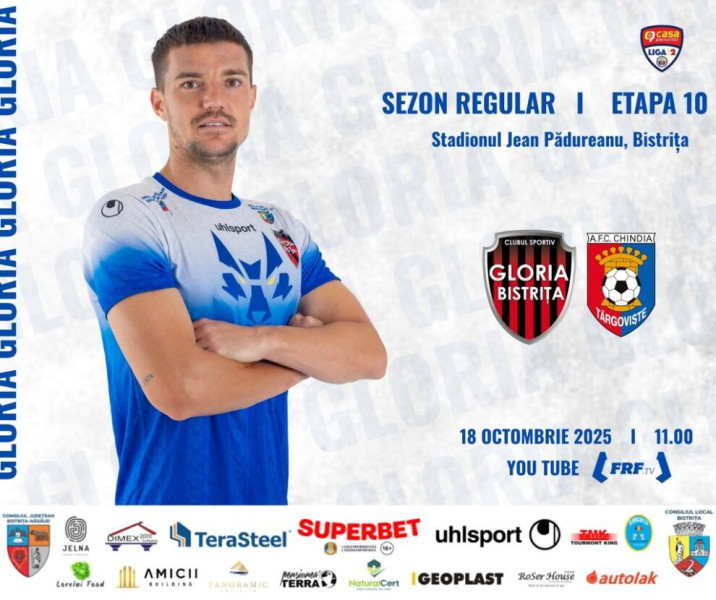 Gloria caută puncte vitale în duelul cu Chindia din Liga 2