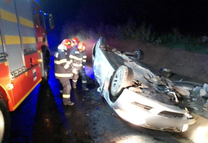 Persoană rănită într-un accident rutier în Bistrița-Năsăud