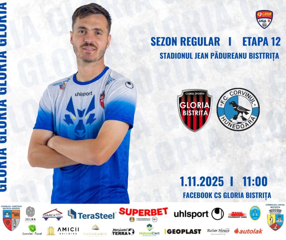 FC Bistrița joacă sâmbătă pe stadionul „Jean Pădureanu” la ora 11:00