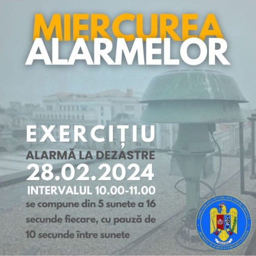 Exercițiul de alarmare la care vor fi supuși locuitorii din Bistrița-Năsăud