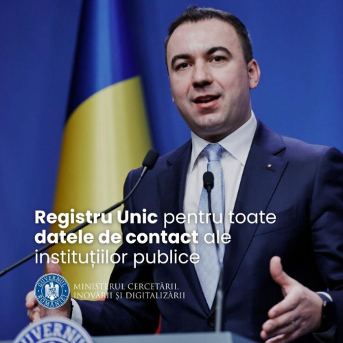 Înființarea unui registru unic pentru datele de contact ale instituțiilor, adoptată de Guvern