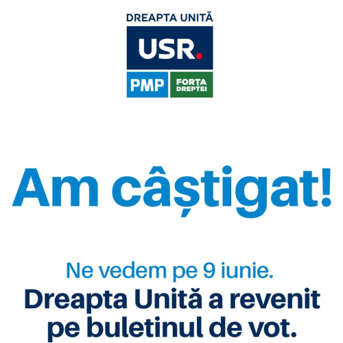 Decizia will be definitiv on buletinele de vot on 9 iunie! Dreptatea s-a facut!