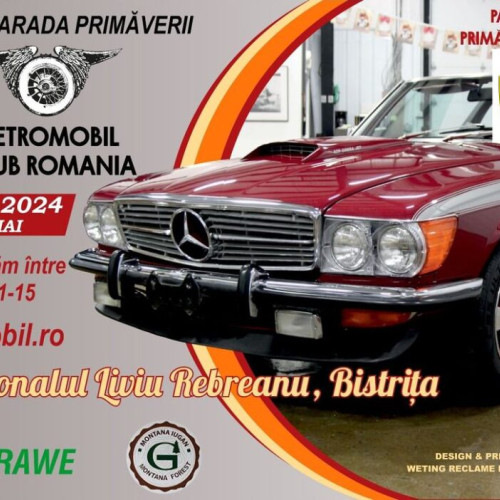 Expoziție Auto Retro în Zona Pietonal Liviu Rebreanu pentru Parada Primăverii