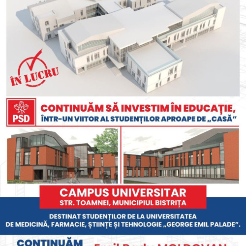 Se construiește un nou campus universitar pentru studenți în Bistrița-Năsăud