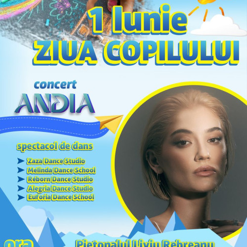 Concert Andia de Ziua Copilului pe pietonalul Liviu Rebreanu!