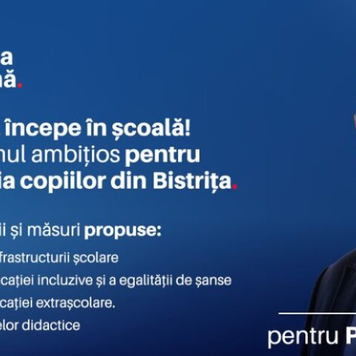 Călin Stan: Viitorul începe în școală! Program ambițios pentru educația copiilor din Bistrița