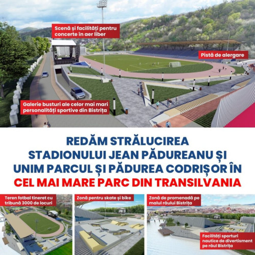 Zona Stadionului ”Jean Pădureanu”, un nou parc din Transilvania. Propunerea lui Gabriel Lazany (PSD)