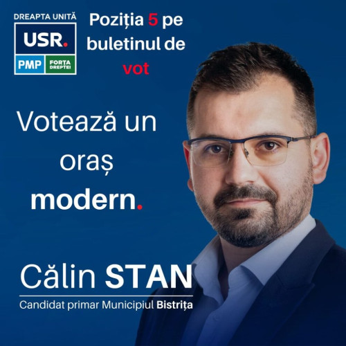 Viceprimarul Calin Stan candidează pentru un Bistrita tânăr, mobil și verde