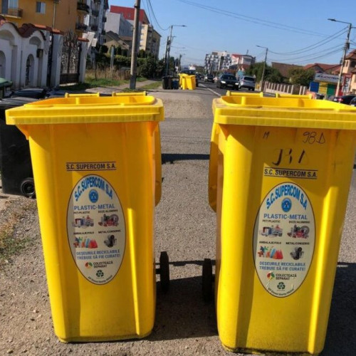 Colectarea pubelei galbene pentru deșeuri reciclabile în municipiul Bistrița